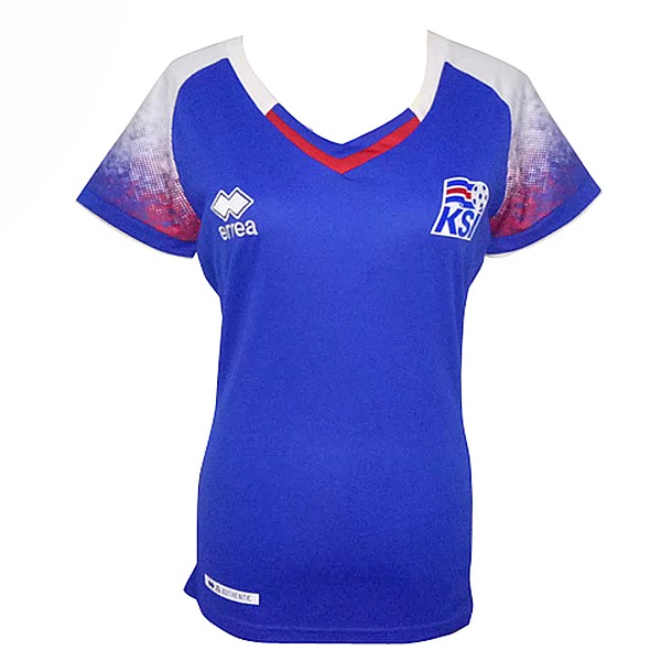 Maillot Football Islande Domicile Femme 2018 Bleu